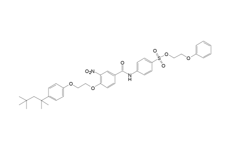 p-{4-{2-[p-(1,1,3,3-tetramethylbutyl)phenoxy]ethoxy}-3-nitro-benzamido}benzenesulfonic acid, 2-phenoxyethyl ester