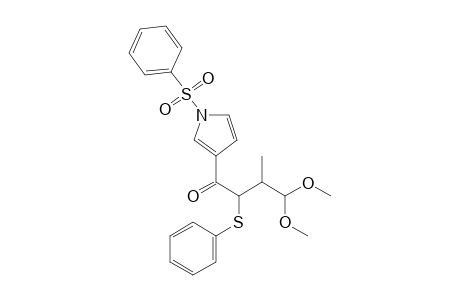 1-(1-besylpyrrol-3-yl)-4,4-dimethoxy-3-methyl-2-(phenylthio)butan-1-one