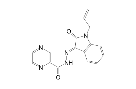N'-[(3E)-1-allyl-2-oxo-1,2-dihydro-3H-indol-3-ylidene]-2-pyrazinecarbohydrazide