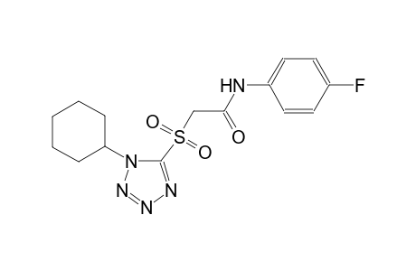 2-[(1-cyclohexyl-1H-tetraazol-5-yl)sulfonyl]-N-(4-fluorophenyl)acetamide