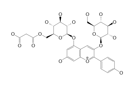 PELARGONIDIN_3-OBETA-D-GLUCOSIDE-5-O-(6-O-MALONYL-BETA-D-GLUCOSIDE)