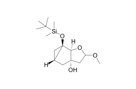 (1S,2,4R,6S,8RS)-8-Methoxy-2-[[(t-butyl)dimethylsilyl]oxy}-9-oxatricylo[4.3.0(1,6).0(2,4)]nonan-6-ol