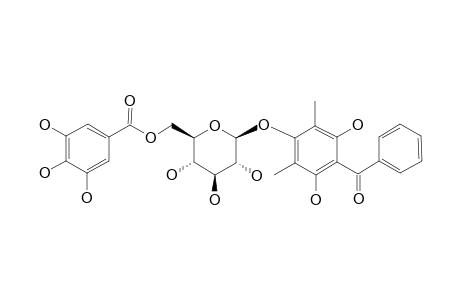 2,4,6-TRIHYDROXY-3,5-DIMETHYLBENZOPHENONE-4-O-(6''-O-GALLOYL)-BETA-D-GLUCOPYRANOSIDE