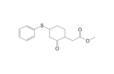 [2-Oxo-4-(phenylthio)cyclohexyl]acetic acid, methyl ester