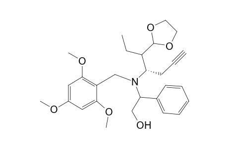 (4S,1'R)-2-[4-[N-(2,4,6-Trimethoxybenzyl)-N-(2'-hydroxy-1'-phenylethyl)amino]heptyn-5-yl]-1,3-dioxolane
