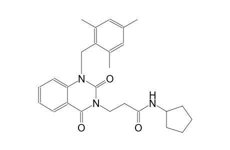 N-cyclopentyl-3-(1-(mesitylmethyl)-2,4-dioxo-1,4-dihydro-3(2H)-quinazolinyl)propanamide