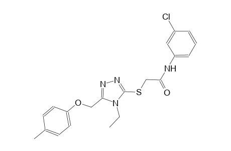 N-(3-chlorophenyl)-2-({4-ethyl-5-[(4-methylphenoxy)methyl]-4H-1,2,4-triazol-3-yl}sulfanyl)acetamide