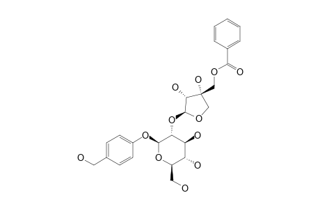 CUCURBITOSIDE-C;4-HYDROXYBENZYL-ALCOHOL-4-O-(5-O-BENZOYL)-BETA-D-APIOFURANOSYL-(1->2)-BETA-D-GLUCOPYRANOSIDE
