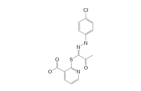 2-[1-(4-CHLOROPHENYLHYDRAZONO)-2-OXOPROPYLMERCAPTO]-PYRIDINE-3-CARBOXYLIC-ACID