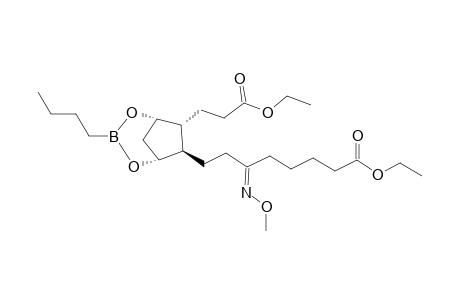 1,20-diethyl 9a,11a-dihydroxy-15-methyloxime-2,3,4,5,20-pentanor-19-carboxyprostanoate n-butylboronate ester