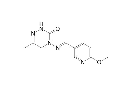6-Methyl-3-oxo-4-[[(6-methoxypyridin-3-yl)methylene]amino]-2,3,4,5-tetrahydro-1,2,4-triazine
