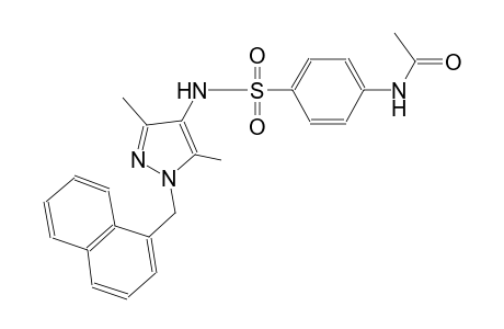 N-[4-({[3,5-dimethyl-1-(1-naphthylmethyl)-1H-pyrazol-4-yl]amino}sulfonyl)phenyl]acetamide