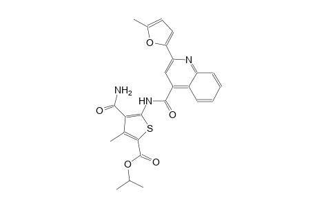 isopropyl 4-(aminocarbonyl)-3-methyl-5-({[2-(5-methyl-2-furyl)-4-quinolinyl]carbonyl}amino)-2-thiophenecarboxylate