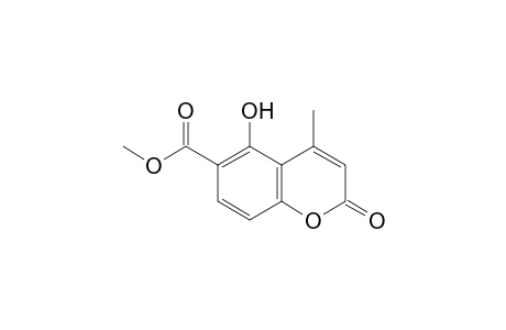 5-hydroxy-4-methyl-2-oxo-2H-1-benzopyran-6-carboxylic acid, methyl ester
