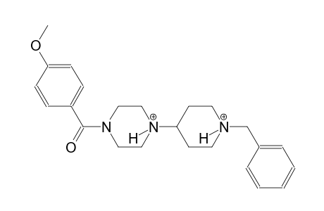 1-(1-benzyl-4-piperidiniumyl)-4-(4-methoxybenzoyl)piperazin-1-ium