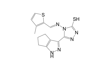4-{[(E)-(3-methyl-2-thienyl)methylidene]amino}-5-(1,4,5,6-tetrahydrocyclopenta[c]pyrazol-3-yl)-4H-1,2,4-triazole-3-thiol