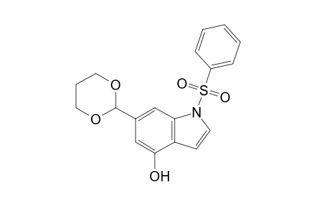 1-(benzenesulfonyl)-6-(1,3-dioxan-2-yl)-4-indolol