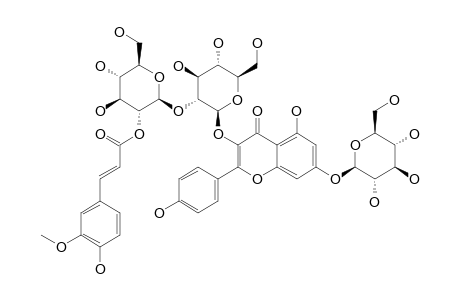 PETUNOSIDE;KAEMPFEROL-3-O-BETA-D-[2E-FERULOYL-BETA-D-GLUCOPYRANOSYL-(1->2)-GLUCOPYRANOSIDE]-7-O-BETA-D-GLUCOPYRANOSIDE