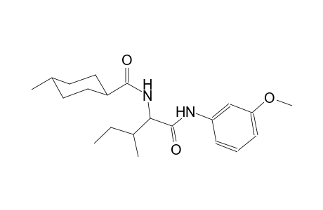 cyclohexanecarboxamide, N-[1-[[(3-methoxyphenyl)amino]carbonyl]-2-methylbutyl]-4-methyl-