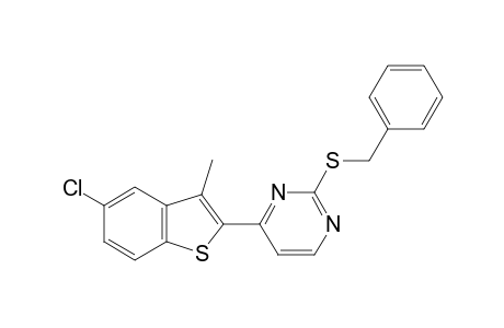 2-(benzylthio)-4-(5-chloro-3-methylbenzo[b]thien-2-yl)pyrimidine