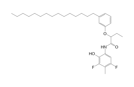 Butanamide, N-(3,5-difluoro-2-hydroxy-4-methylphenyl)-2-(3-pentadecylphenoxy)-