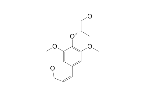 MYRISLIGNANOMETIN-C;(S)-(-)-2-[4-(3-HYDROXY-(Z)-PROP-1-ENYL)-2,6-DIMETHOXYPHENOXY]-1-PROPANOL