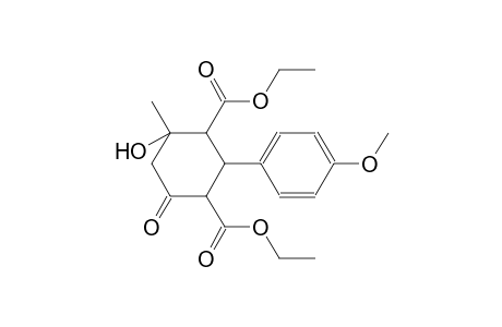 1,3-cyclohexanedicarboxylic acid, 4-hydroxy-2-(4-methoxyphenyl)-4-methyl-6-oxo-, diethyl ester
