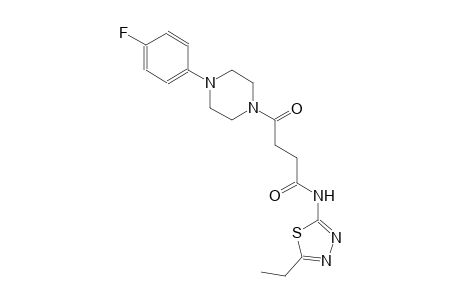 N-(5-ethyl-1,3,4-thiadiazol-2-yl)-4-[4-(4-fluorophenyl)-1-piperazinyl]-4-oxobutanamide