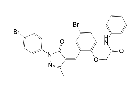 2-(4-bromo-2-{(Z)-[1-(4-bromophenyl)-3-methyl-5-oxo-1,5-dihydro-4H-pyrazol-4-ylidene]methyl}phenoxy)-N-phenylacetamide