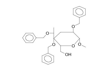 METHYL 2,4-DI-O-BENZYL-3-DEOXY-4C-(L-GLYCERO-1-BENZYLOXYETHYL)-BETA-D-GLUCOPYRANOSIDE