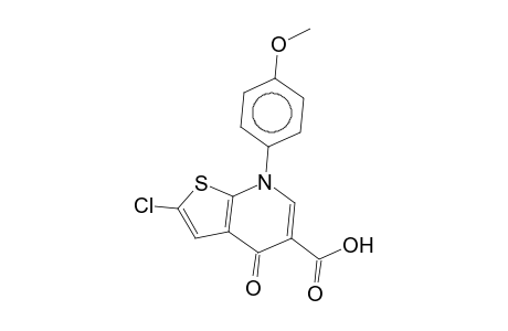 2-Chloranyl-7-(4-methoxyphenyl)-4-oxidanylidene-thieno[2,3-b]pyridine-5-carboxylic acid