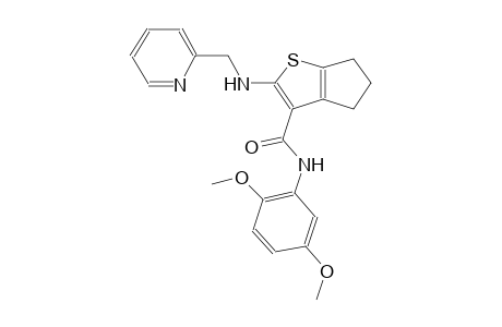 4H-cyclopenta[b]thiophene-3-carboxamide, N-(2,5-dimethoxyphenyl)-5,6-dihydro-2-[(2-pyridinylmethyl)amino]-