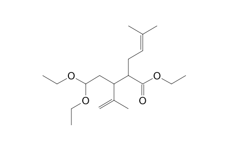 2-(5,5-diethoxy-2-methylpent-1-en-3-yl)-5-methyl-4-hexenoic acid ethyl ester