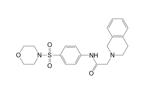 2-(3,4-dihydro-1H-isoquinolin-2-yl)-N-(4-morpholin-4-ylsulfonylphenyl)acetamide