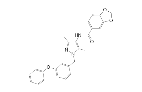 N-[3,5-dimethyl-1-(3-phenoxybenzyl)-1H-pyrazol-4-yl]-1,3-benzodioxole-5-carboxamide