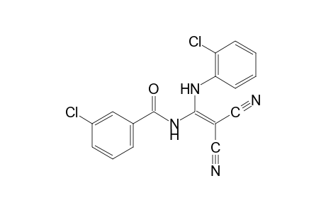 m-chloro-N-[1-(o-chloroanilino)-2,2-dicyanovinyl]benzamide