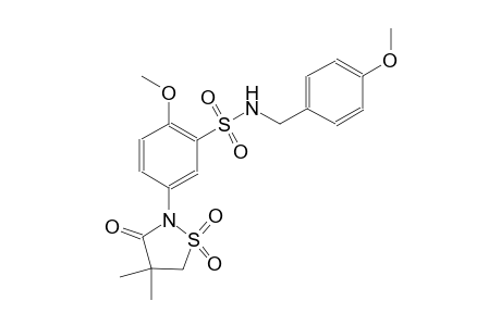 benzenesulfonamide, 5-(4,4-dimethyl-1,1-dioxido-3-oxo-2-isothiazolidinyl)-2-methoxy-N-[(4-methoxyphenyl)methyl]-