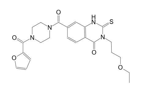 4(1H)-quinazolinone, 3-(3-ethoxypropyl)-7-[[4-(2-furanylcarbonyl)-1-piperazinyl]carbonyl]-2,3-dihydro-2-thioxo-