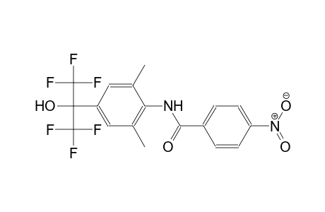 N-{2,6-dimethyl-4-[2,2,2-trifluoro-1-hydroxy-1-(trifluoromethyl)ethyl]phenyl}-4-nitrobenzamide