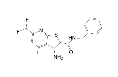 3-amino-N-benzyl-6-(difluoromethyl)-4-methylthieno[2,3-b]pyridine-2-carboxamide