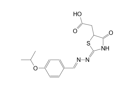 {(2Z)-2-[(2E)-2-(4-isopropoxybenzylidene)hydrazono]-4-oxo-1,3-thiazolidin-5-yl}acetic acid