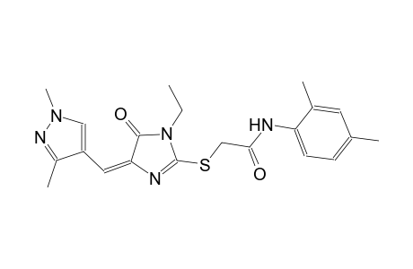 N-(2,4-dimethylphenyl)-2-({(4E)-4-[(1,3-dimethyl-1H-pyrazol-4-yl)methylene]-1-ethyl-5-oxo-4,5-dihydro-1H-imidazol-2-yl}sulfanyl)acetamide