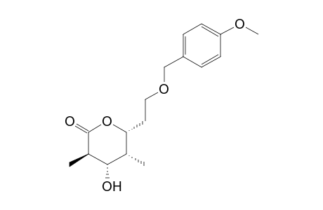 (3R,4S,5R,6R)-6-(2-(4-Methoxybenzyloxy)ethyl)-4-hydroxy-3,5-dimethyl-tetrahydropyran-2-one