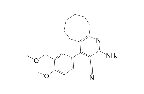 2-amino-4-[4-methoxy-3-(methoxymethyl)phenyl]-5,6,7,8,9,10-hexahydrocycloocta[b]pyridine-3-carbonitrile