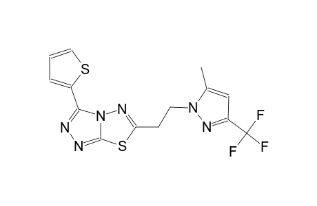 6-{2-[5-methyl-3-(trifluoromethyl)-1H-pyrazol-1-yl]ethyl}-3-(2-thienyl)[1,2,4]triazolo[3,4-b][1,3,4]thiadiazole