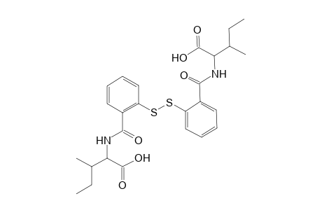 2-[[2-[[2-[(1-carboxy-2-methyl-butyl)carbamoyl]phenyl]disulfanyl]benzoyl]amino]-3-methyl-pentanoic acid