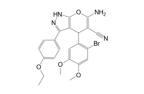 6-amino-4-(2-bromo-4,5-dimethoxyphenyl)-3-(4-ethoxyphenyl)-1,4-dihydropyrano[2,3-c]pyrazole-5-carbonitrile