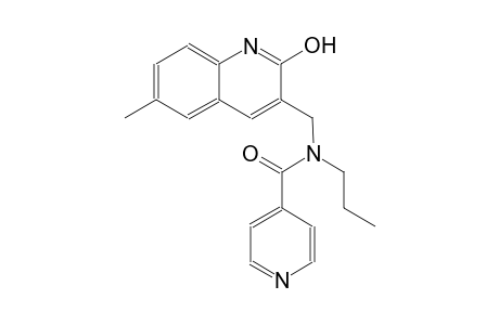 N-[(2-hydroxy-6-methyl-3-quinolinyl)methyl]-N-propylisonicotinamide