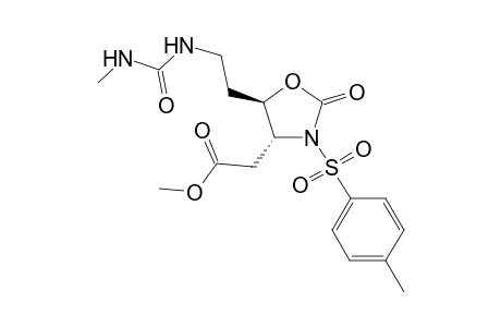 2-[(4R,5R)-2-keto-5-[2-(methylcarbamoylamino)ethyl]-3-tosyl-oxazolidin-4-yl]acetic acid methyl ester