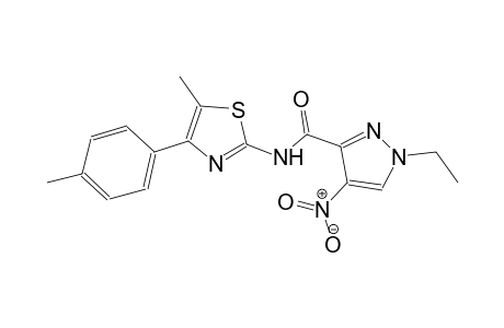 1-ethyl-N-[5-methyl-4-(4-methylphenyl)-1,3-thiazol-2-yl]-4-nitro-1H-pyrazole-3-carboxamide